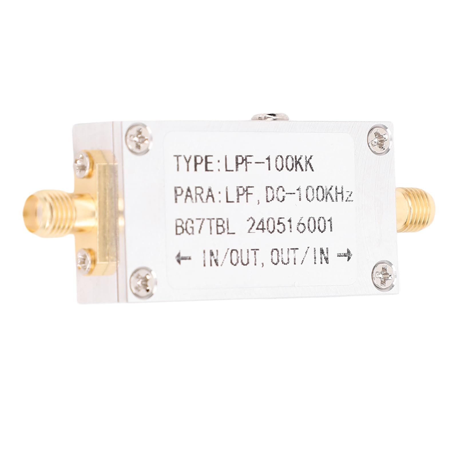 Generic 100KHZ Tiefpassbandfiltermodul SMA 100K Tiefpassfilter Stabile Signalübertragung Aluminiumlegierung