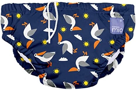 Bambino Mio, Reusable Swim Nappy, Pelican Pier, 1-2 Years & Splash About Happy Nappy, Vintage Moby, 12-24 Months