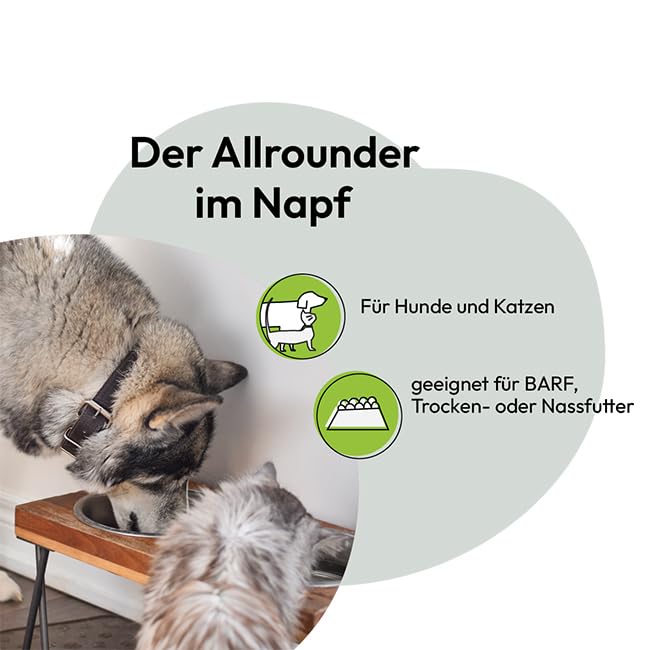 GRAU - das Original - 100 % natürliche Bierhefe, für glänzendes Fell und kräftige Haut, reich an Mineralstoffen und Spurenelementen1er Pack (1 x 500 g), Ergänzungsfuttermittel für Hunde und Katzen