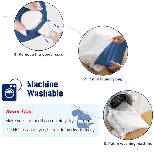 Image of 24x20 Inch Electric Heating pad for Back Neck Shoulder Knee Arms Legs- Electric Heat Pads with 6 Heat Settings & Auto Shut Off &Dry /Moist Heat Heating Pad for Birthday Mother Father Girl Men Women