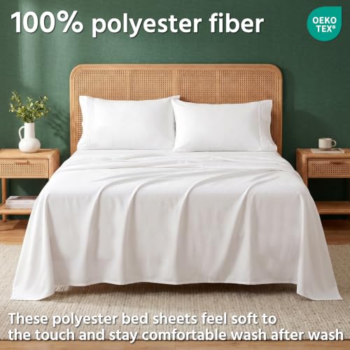 Popfavor Deep Pocket Twin XL Sheet Set, Cooling Bedding with Side Pockets - image 3