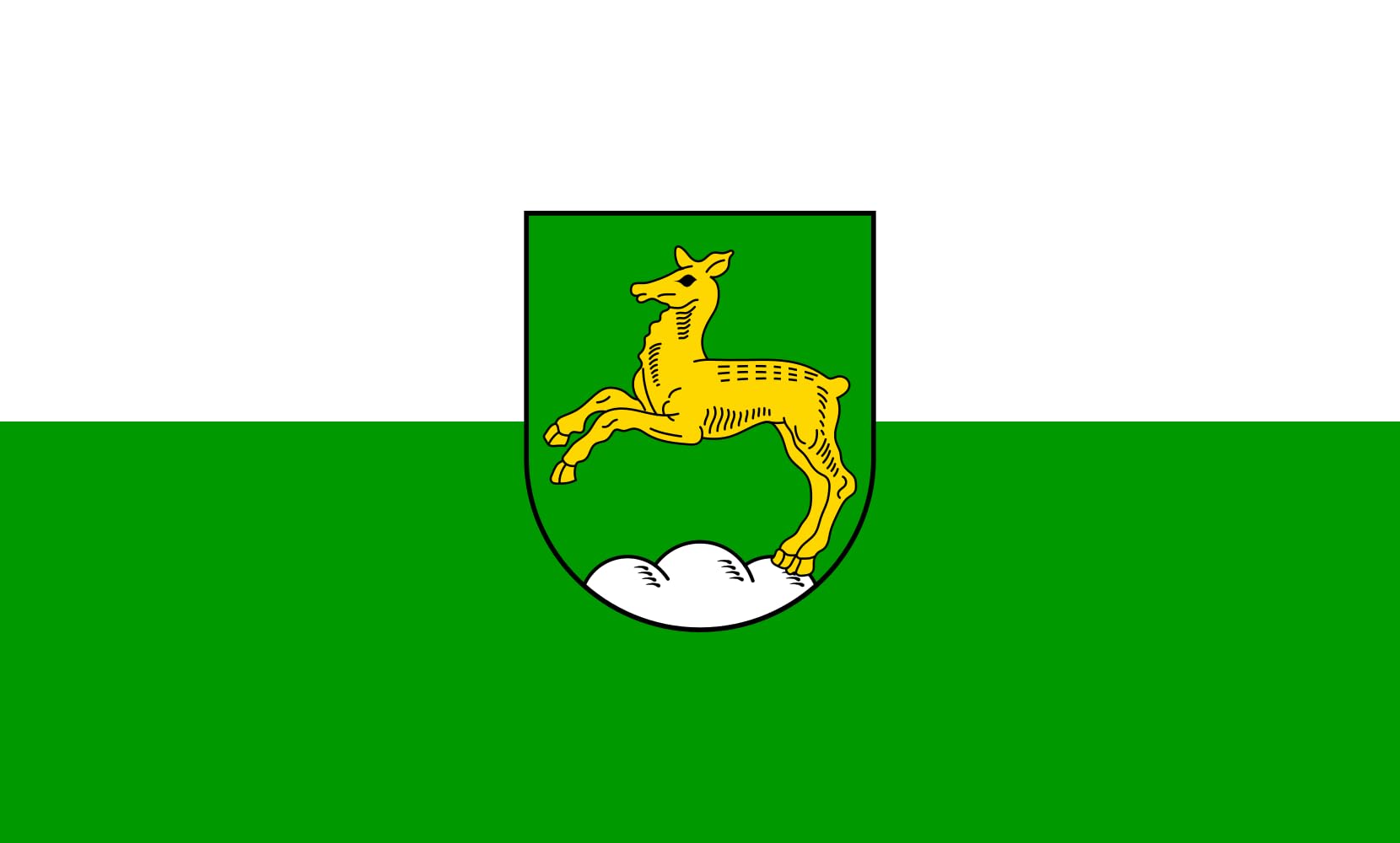 Drapeau Wolnzach format paysage M de 1.35m² pour mât