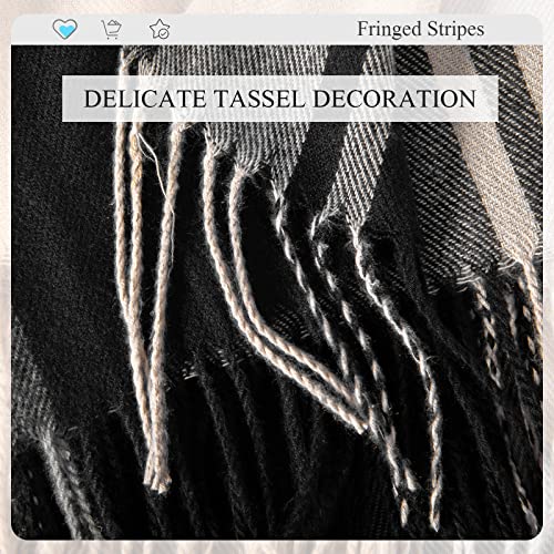 Winter Plaid Scarf Cashmere Shawl For Women Men Checked Pashmina Scarves With Tassel Tartan Scarves Soft Warm Stole4