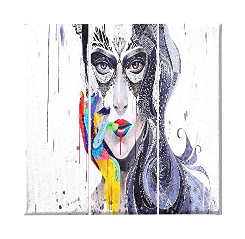 Tableau Femme Homemania déco murale triptyque pour salon terne