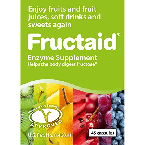 Fructaid Enzyme Supplement – 45 Capsules, So That You Can Enjoy Fruits, Fruit Juices, Soft Drinks, And Sweets Again, Dietary Supplement, Gluten-Free, Lactose-Free #TOP6