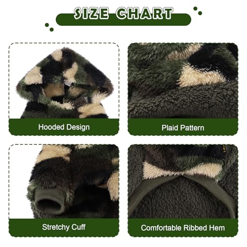 Moletom com capuz de lã para cães pequenos, suéter de inverno fofo e quente de chihuahua, moletom de