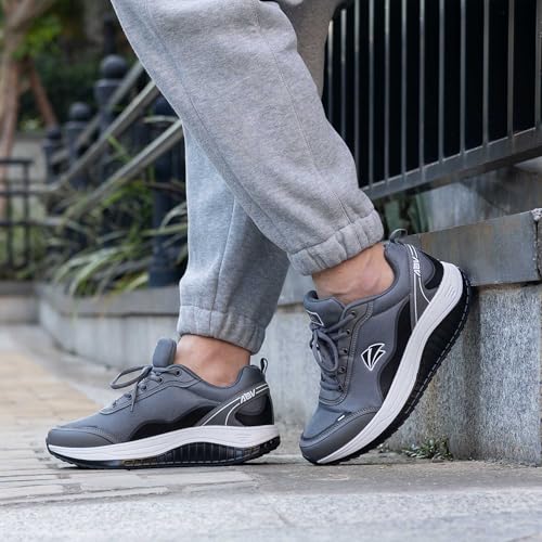 Image of Walking Shoes for Men Arch Support Plantar Fasciitis Shoes Orthotic Tennis Sneakers for Foot Pain Relief