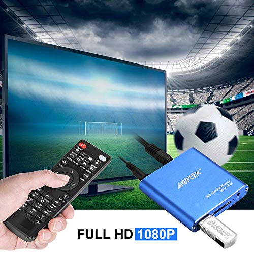 HDMI-multimediaspeler, mini Full HD 1080p Full HD digitale multimediaspeler voor spelers -MKV / RM-HDD USB blauw - Image 6