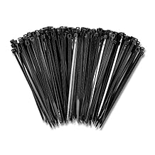 Bolt Dropper 4" Black Zip Cable Ties 1000 Pack, 18lbs Tensile Strength - Heavy Duty, Self-Locking Premium Nylon Cable Wire Ties for Indoor and Outdoor by Bolt Dropper 4 inches