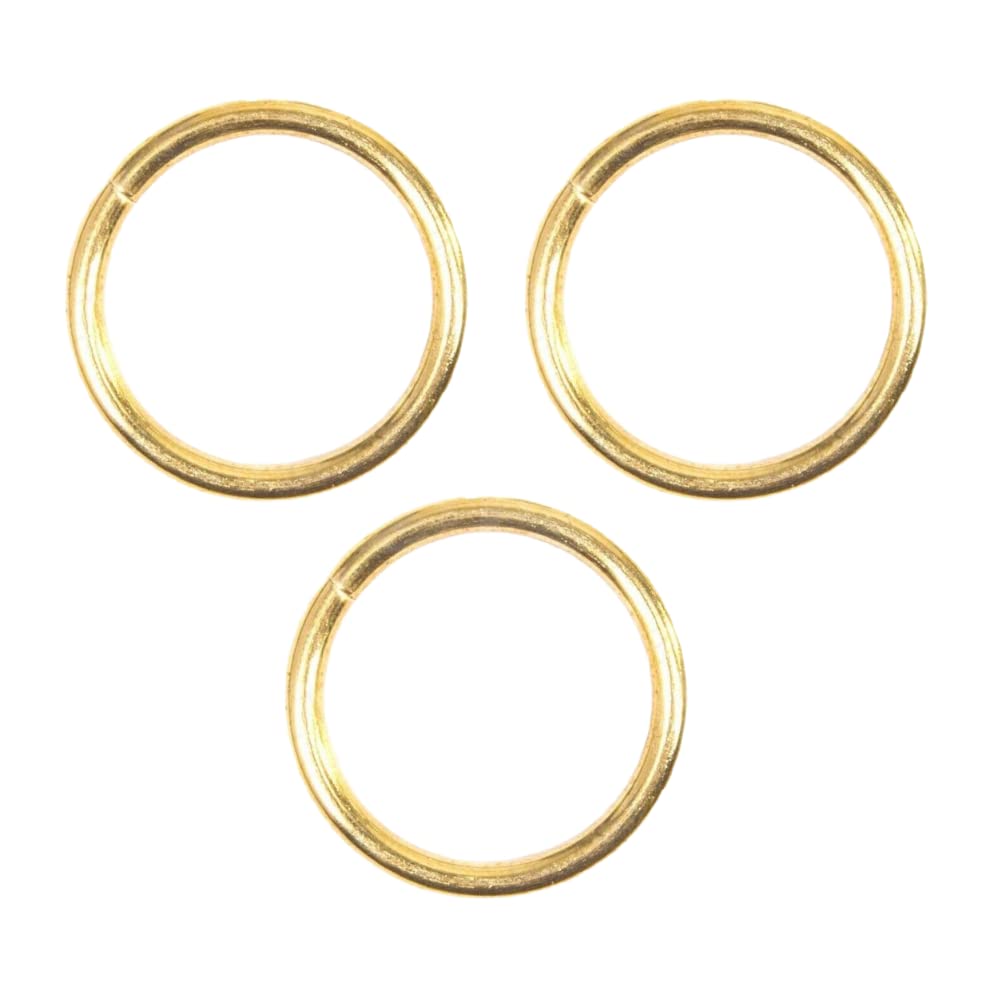 Brass Curtain Rings 32mm Roman Blind Hollow Solid Brass Curtain Ring O Shaped Blind Roman Rings for DIY Roman Curtains Pole Indoor or Outdoor Curtains Pole Pack of 20.
