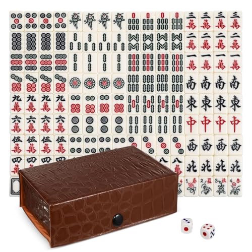 Set de Fichas de Mahjong Chino Portátil Mini de Viaje miniatura 1