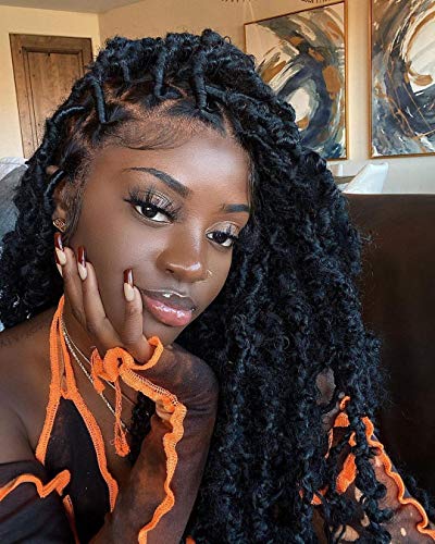 Sedfzo 12 Inch Butterfly Locs Crochet Hair - Pre-looped Butterfly Hair Crochet For Black Women,Easy to Install,Natural Luster,Light Weight (6packs,1B)
