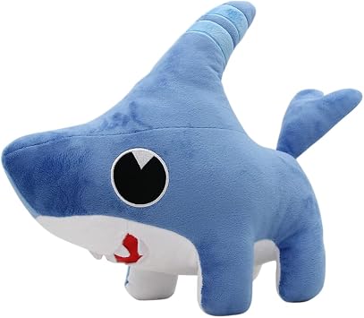 Large Shark Dog Stuffed Animal Plush Toy Kawaii Shark Puppy Plushie Doll Blue