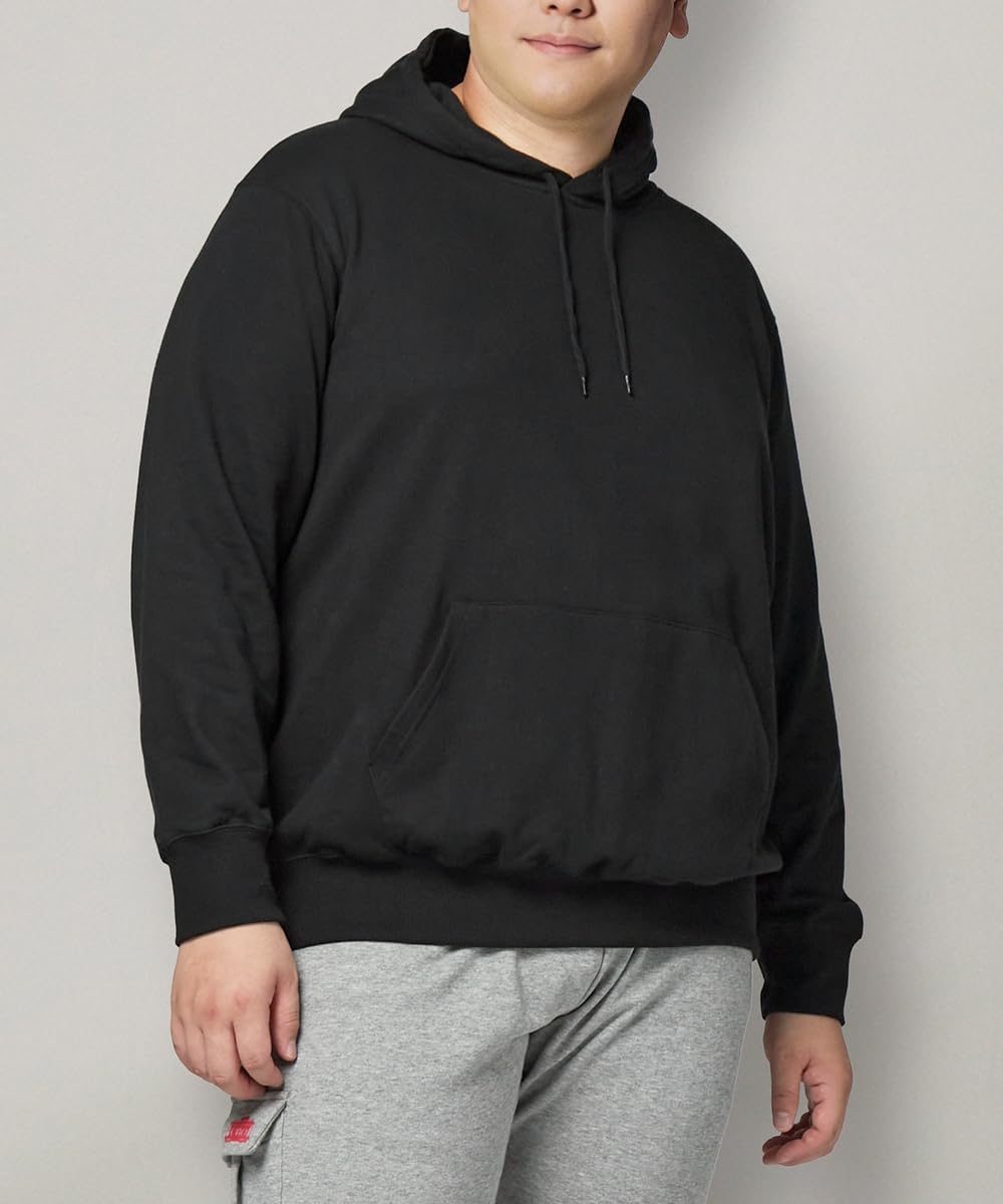 [ニッセン] パーカー メンズ 綿１００％スウェットプル【３L以上お腹ゆったり】