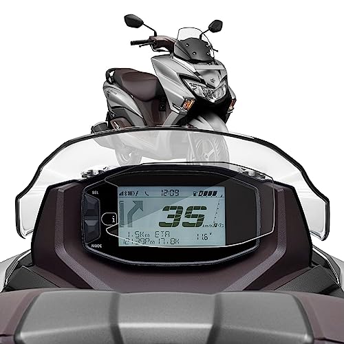 Image of FCS 9H Anti-Shock Edge-to-Edge Screen Protector Guard Compatible for Suzuki Burgman Street EX 125 | Enhanced Display Protection (Glossy)