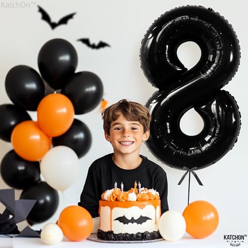 Image of KatchOn, Giant Black Number 8 Balloon - 40 Inch, Birthday Decorations