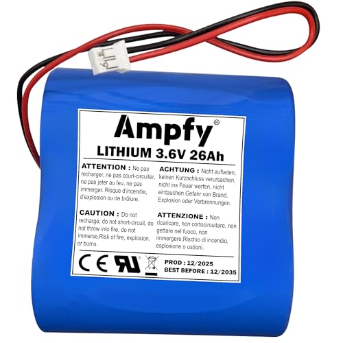 Pile Batterie BAT6416222 3.6V 26Ah 26000mAh | SIRÈNE Alarme Remplacement Compatible avec Delta Dore 6416222 / BP CS 8000 Tyxal+ / Bat CS 8000-SI-SEFIO3 Tyxal+ ETC…