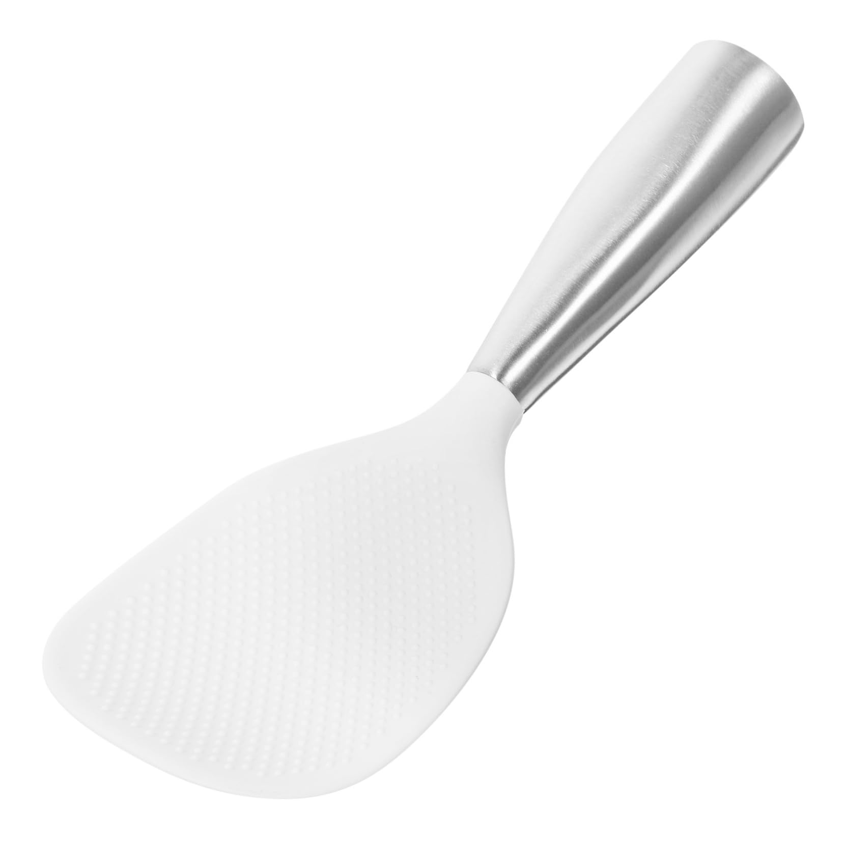 LALADEFIEE Rice Spoon Spoons Large Spoon Food Scoops Rice Paddle Spoon Rice Cooker Spoon Nonstick Rice Paddle Table Spoon Practical Spatula Rice Scoop Silicone Spoon Stainless Steel