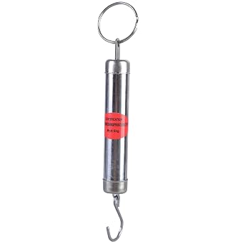 Portable Mechanical Spring Scale Cylinder Balance, Fish Weight Scale with Hanging Hook Dynamometer for Precise Weighing Up to 5kg/10kg/15kg
