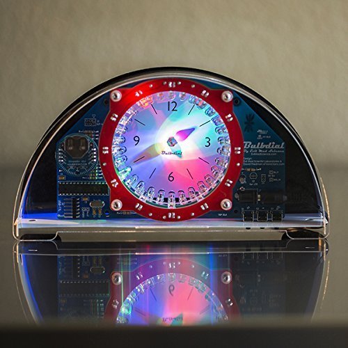 Evil Mad Science,Bulbdial Clock Kit - Clear/Black