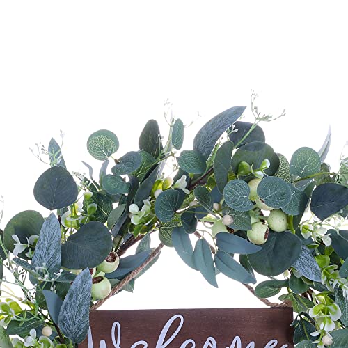 20 Inch Wreaths For Front Door Farmhouse Spring Summer Green Eucalyptus Wreath For Front Door Wreaths For Front Door Outside All Seasons #TOP3
