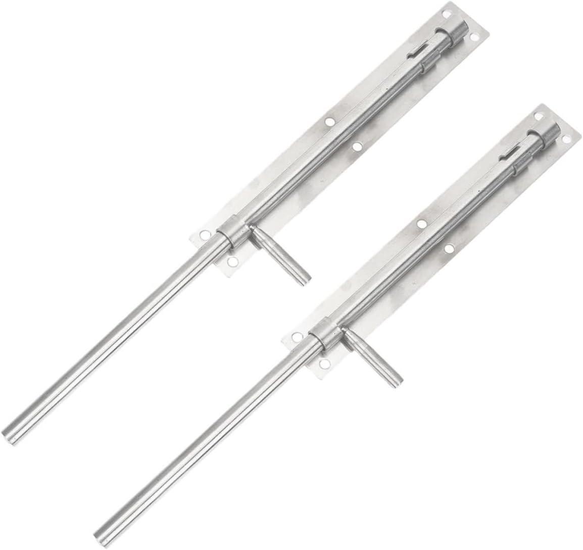 DOITOOL 2pcs Heavy Duty Stainless Steel Gate Latch Thick Slide Bolt Lock for Barn Doors Waterproof Drop Rod Security for Wooden Gates Easy to Install