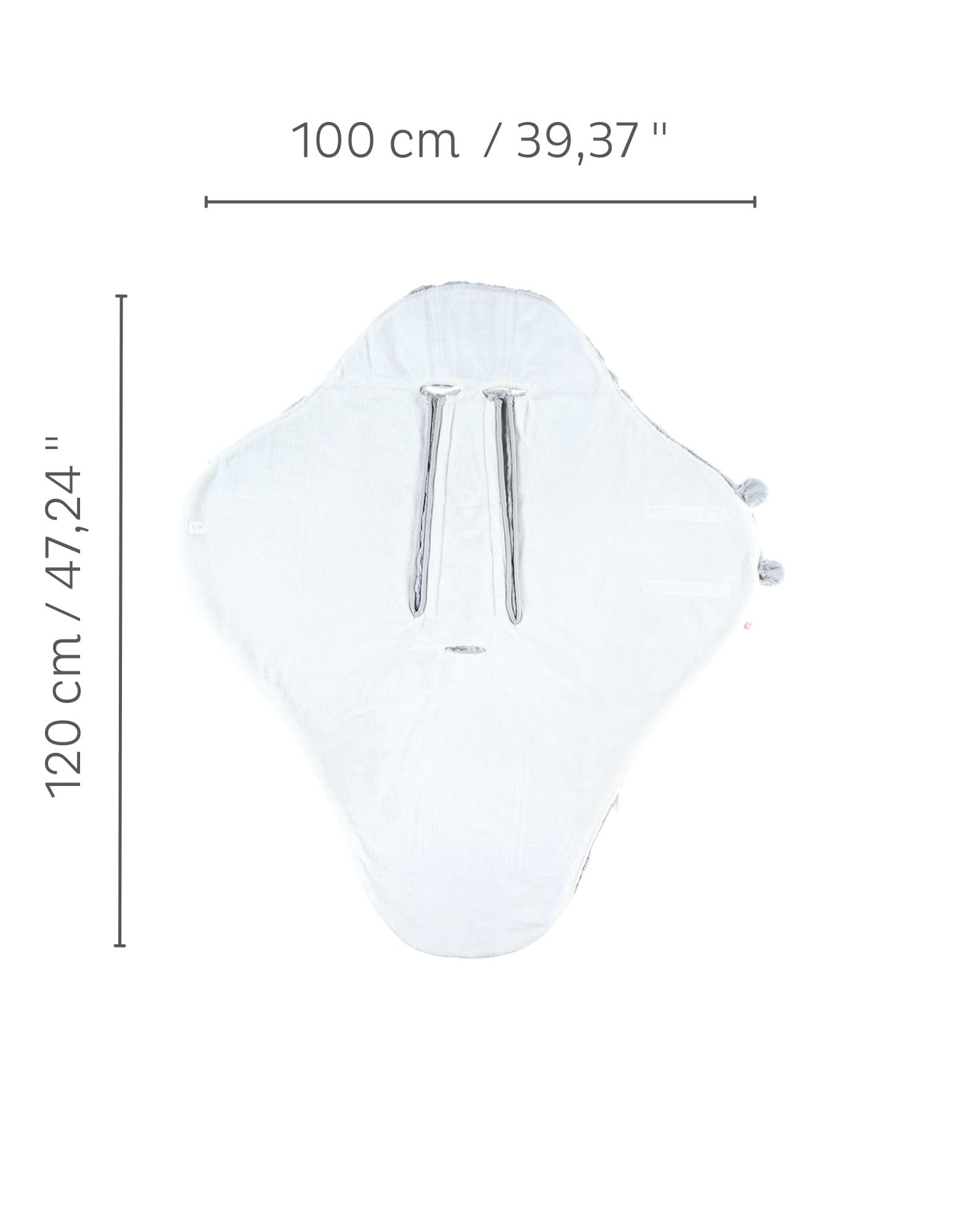 NOUKIE'S - Couverture enveloppante Bébé - Idéale pour Poussette et Siège Auto - 65cm x 45cm - Douce et Confortable