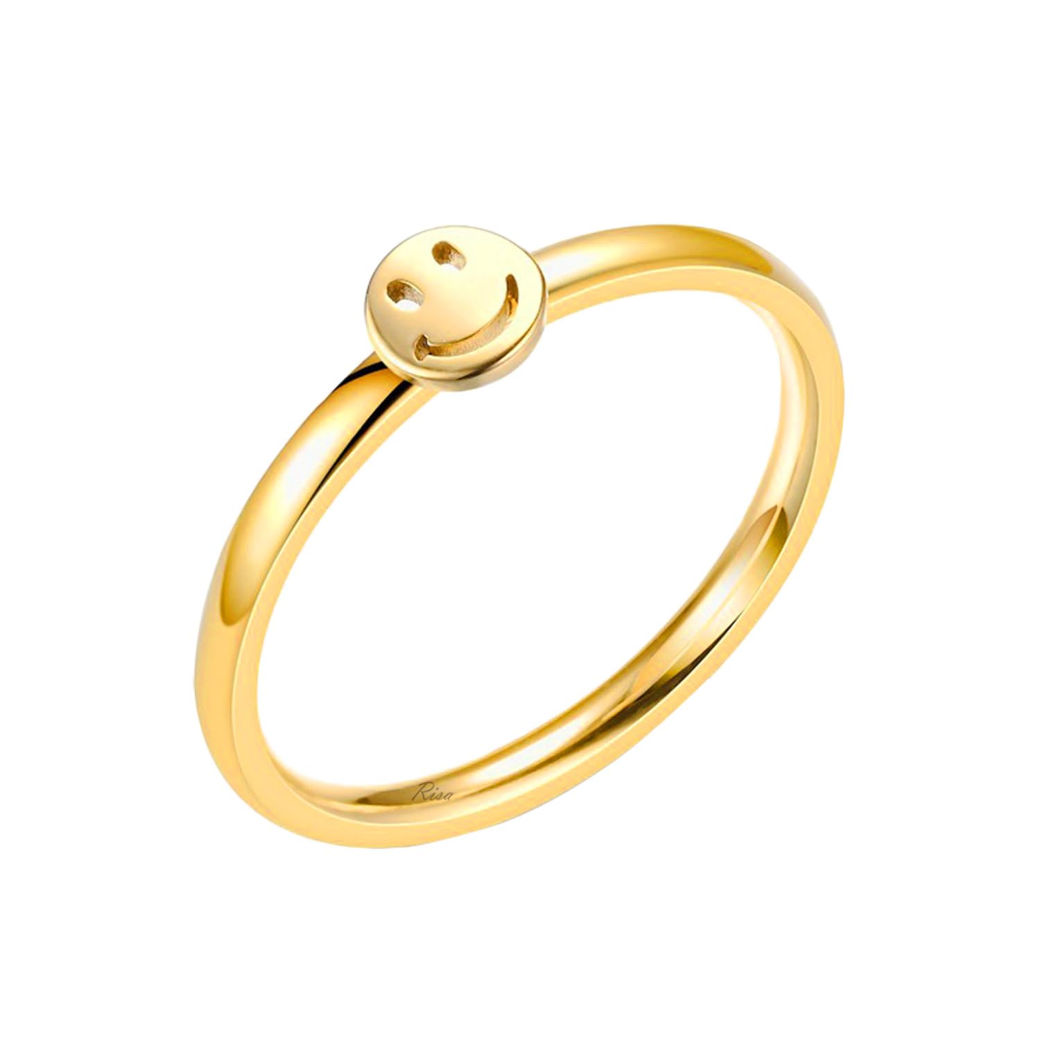 Amazon | [リサ] スマイル 指輪 リング 金属アレルギー 対応