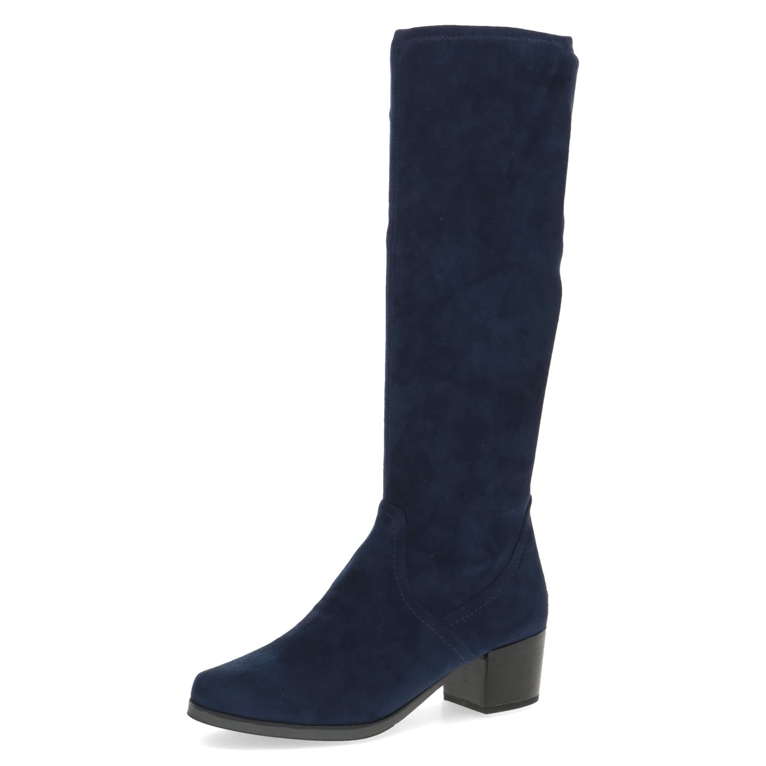 CAPRICE Women's high boots with heel knee-high Vegan, Blue (Ocean Stretch), 6.5 UK