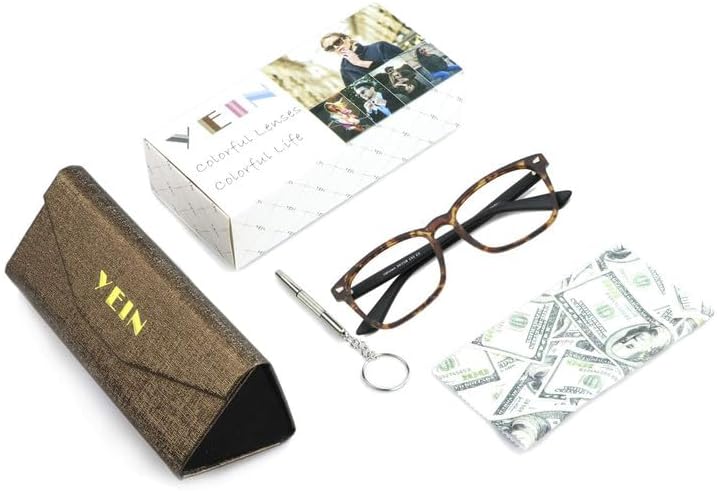 Miniatura 8 de Lentes de lectura bifocales con lentes transparentes, bisagra de resorte para mujeres y hombres (+0.00+1.00 aumento)