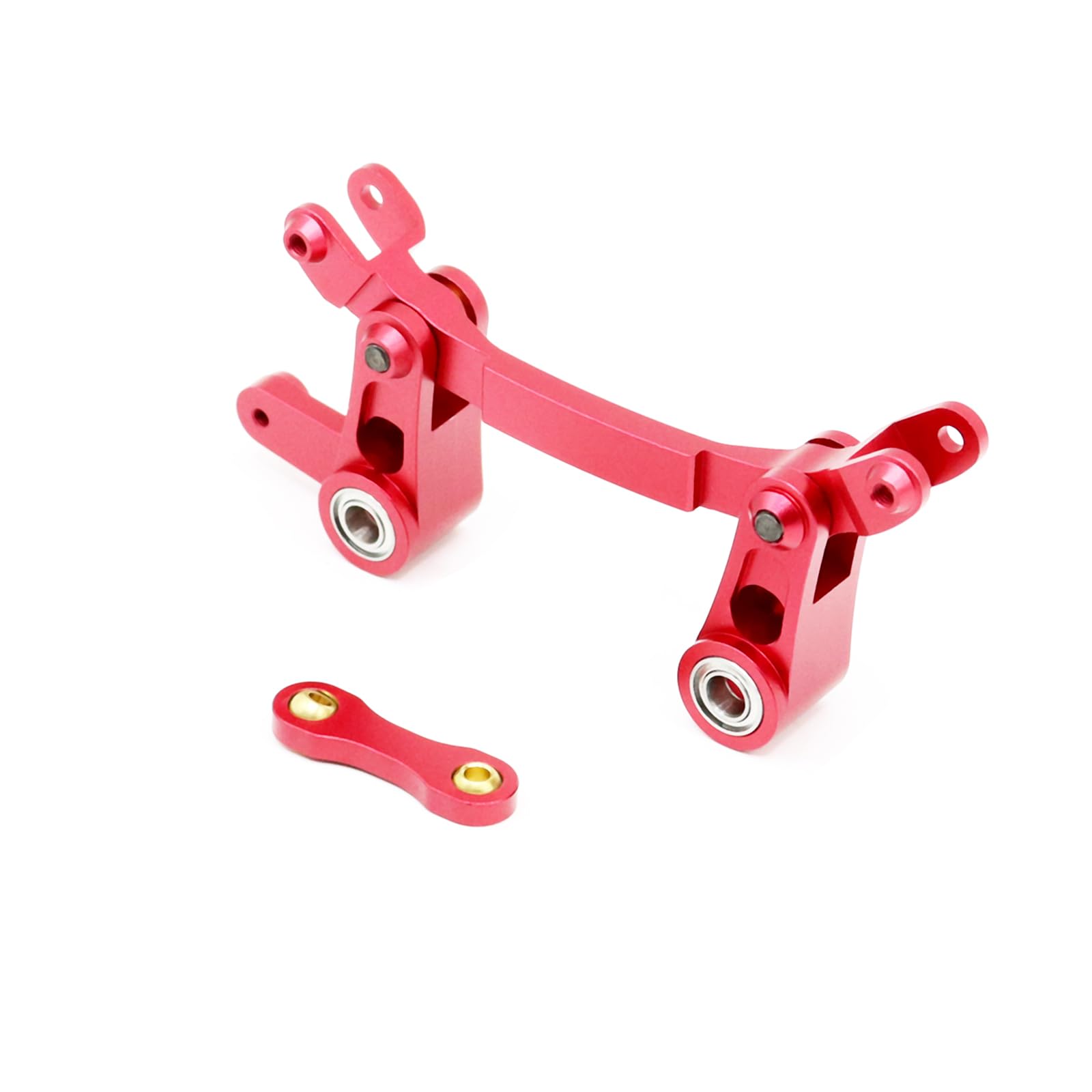 Mesimsple Alloy Senton 3S Steering Bell Crank Servo Saver for Arrma 1/10 Senton Big rock Granite Vorteks Typhon 3S BLX & 550 Mega Kraton Outcast 4S Blx Series Upgrades Part Red