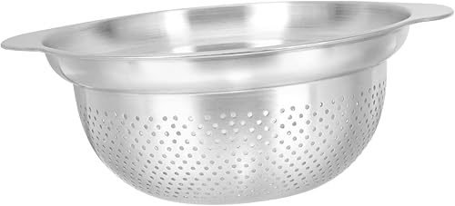 Alipis Colador multiusos de acero inoxidable, colador profundo de alimentos para arroz, verduras y frutas, colador de cocina con base reforzada para