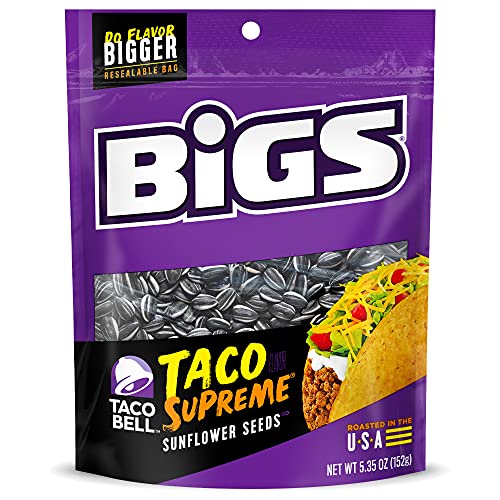 BIGS Taco Bell Taco Supreme Sunflower Seeds, Keto Friendly Snack,...