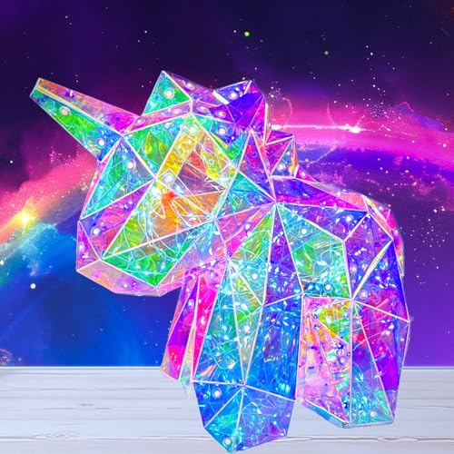 Lámpara de mesa unicornio LED multicolor para niños