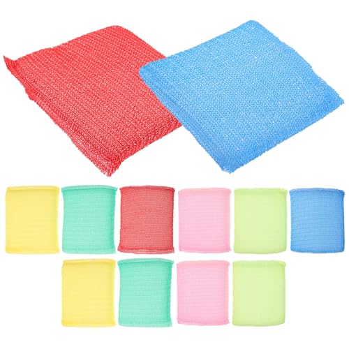NIYANGLE Esponjas para Platos y Estropajos de Cocina Flexibles para Limpieza Doméstica, 12 Unidades para Fregar Vajilla y Superficies Duras
