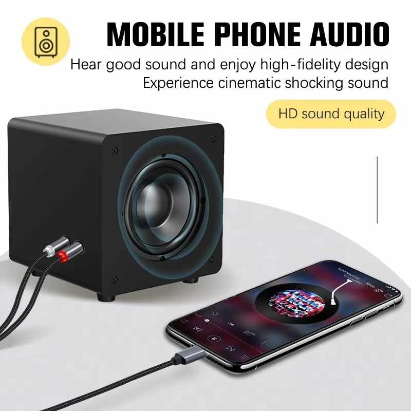 Cavo Audio JZK USB-C A 2 RCA 1m – Adattatore Type-C A RCA Per IPhone 15/16, Samsung Galaxy, Huawei, Xiaomi, Amplificatore, Stereo Auto E Home Hi-fi
