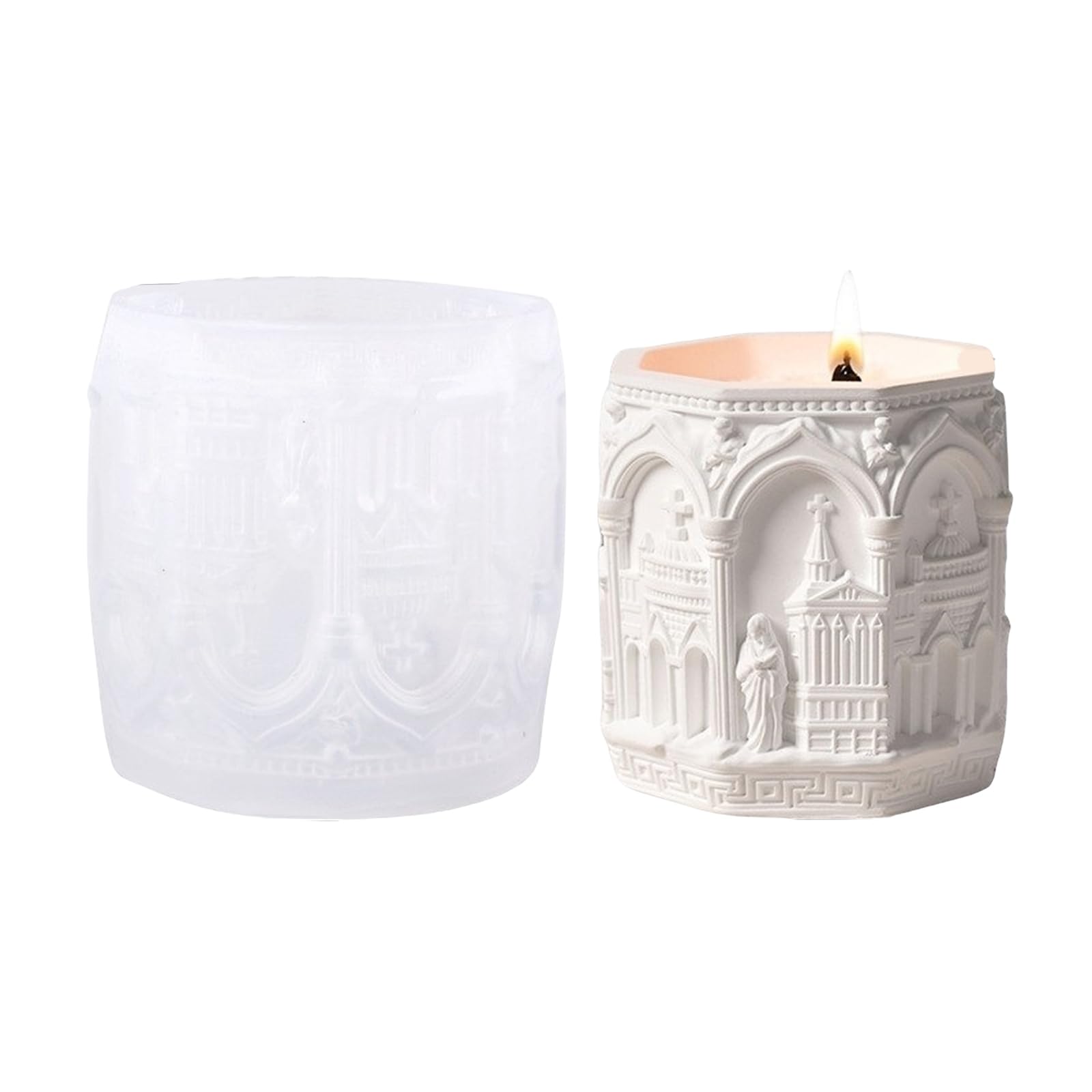 NEWFT Multipurpose Renaissances Shaped Silicone for Resin Art Containers Craft Projects Easy Release
