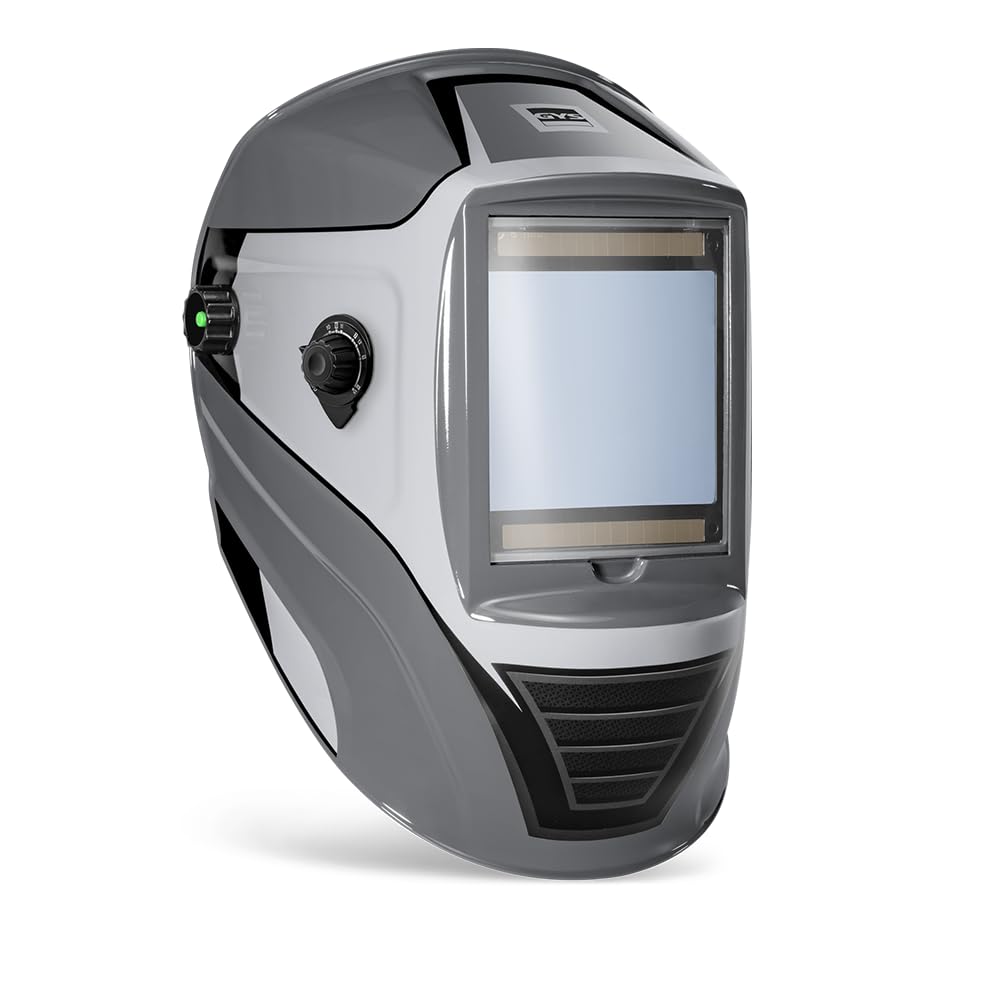 GYS, Masque de Soudage LCD SPACEVIEW 3/5-13 G AZUR True Color XXL, Teinte 3/5>13, Champ de Vision 100x93mm, Assombrissement Auto 0,08ms, Classe Optique 1/1/1/1, pour MMA, TIG, MIG/MAG & Meulage