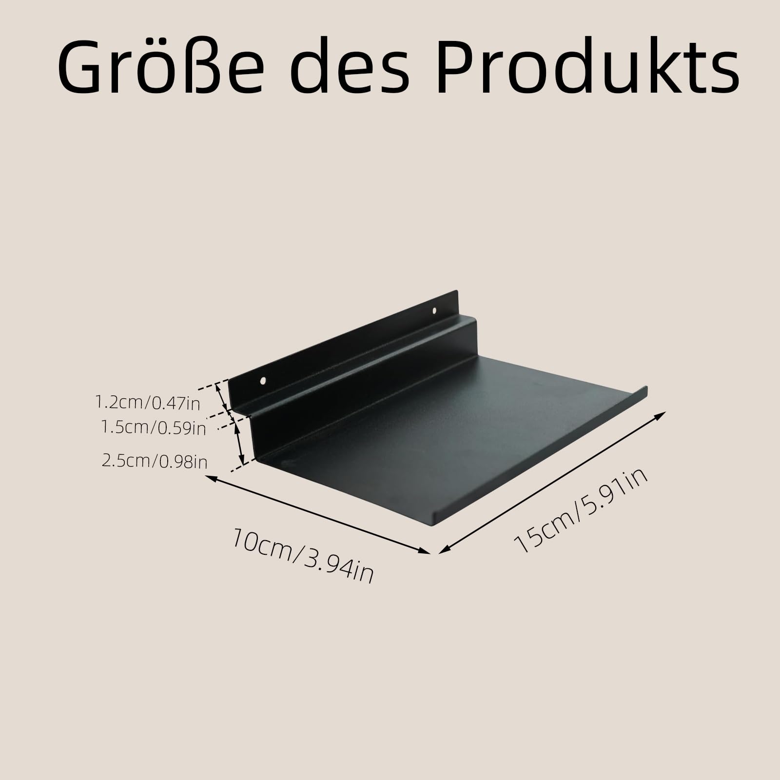 Plank voor akoestische paneelen, 15 x 10 cm, metalen wandrek, accessoires voor akoestische paneelen (15 x 10 cm
