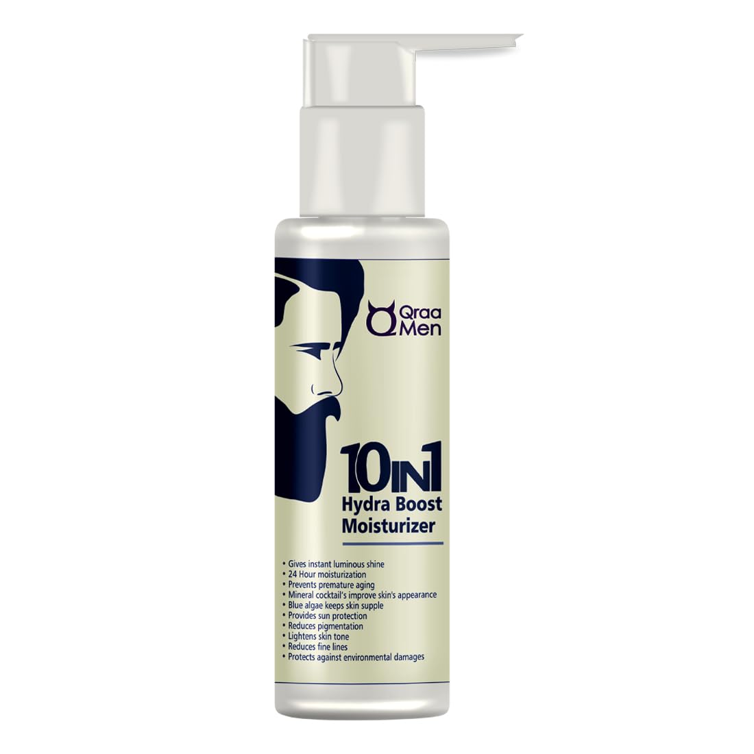 Qraa Men Multipurpose 10 In 1 Hydra Boost Ultra Rich Moisturizer With Sun Shield, 100gm