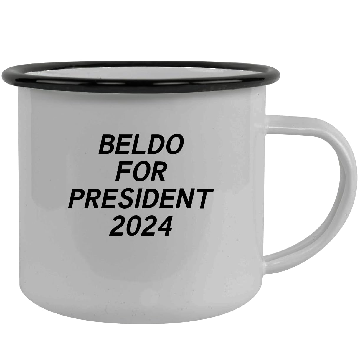 Beldo For President 2024 - Stainless Steel 12oz Camping Mug, Black