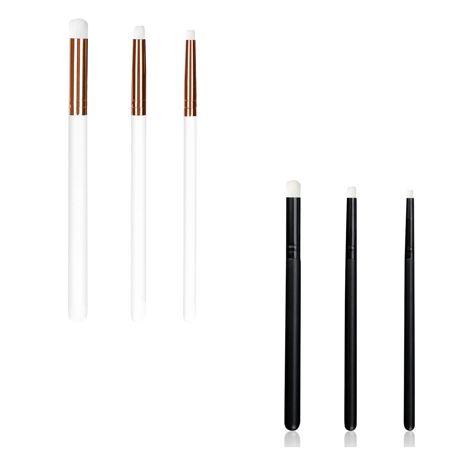 3+3 Pack Mini Blending Brushes for Card Making, Dry Miniature Painting Set Background Blender Paint Brushes Small Detailed Paint Brushes (8 Pack)