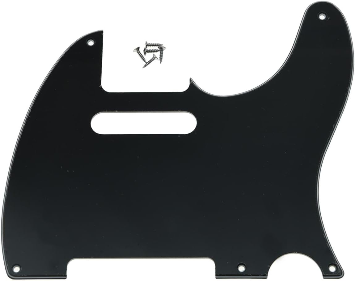 American Vintage 5 Hole Tele Pickguard TL Guitar Pick Guard Scratch Plate for Tele/Telecaster Black 3 Ply