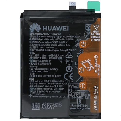 Image of Original HB446486ECW Battery for Hon-or 9X Bat-tery /Honor 9X PRO Batt-ery /Hon-or View 20 Batt-ery /Huawei Y9 Prime Bat-tery / Y9S Battery / P20 PRO Bat-tery with 1 Year Warranty**** (S00243)