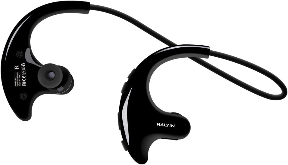 Wearable MP3 Player Walkman Sport Wireless Headphones with Microphone Bluetooth Earbuds Built in 8GB TF Card Memory Storage Headset for Running Gym Workout Sweatproof Earphones Cordless
