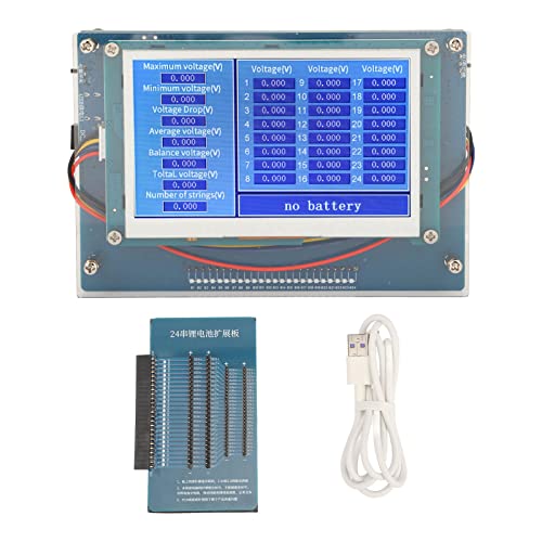 Battery Voltage Tester, Accurate Measurement Easy Carrying 1 To 24 String Pcb Acrylic Battery Voltage Checker For Industry #TOP6
