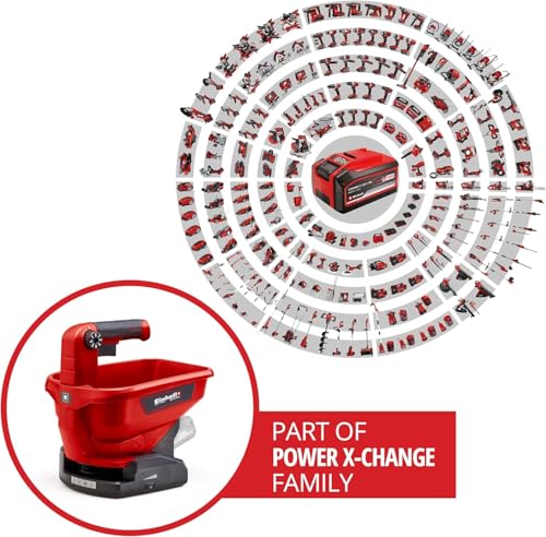 Einhell Universal Streuer GE-US 18 Li-Solo Power X-Change (Lithium-Ionen, 3,3 l, 6-stufige Drehzahlregulierung, 8-stufige Streumengenregulierung, ohne Akku und Ladegerät)