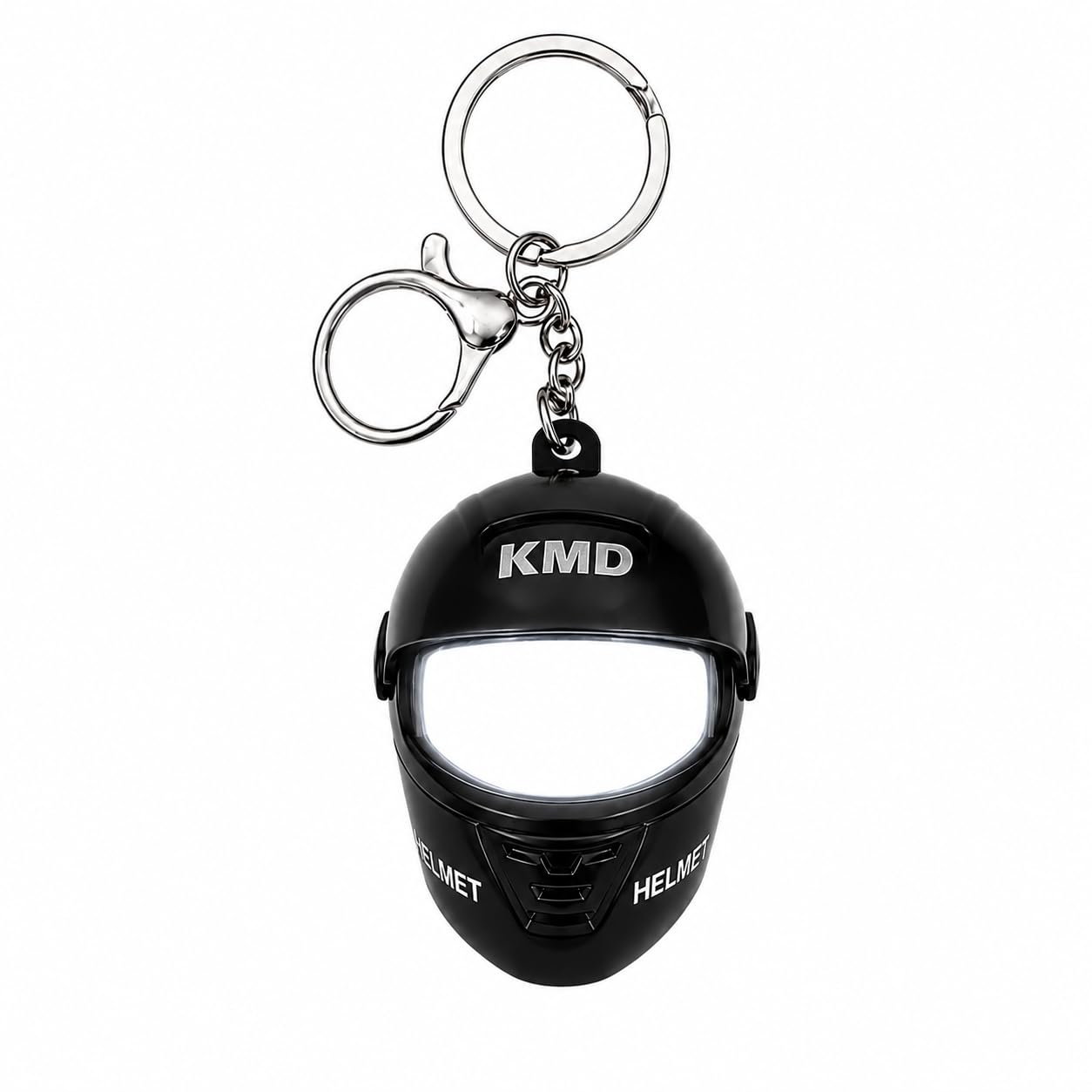 Motorcycle Helmet LED Keychain with Light, Mini Bike Rider Helmet Key Ring Charm for Keys, Backpacks, Bags & Gifts-image-24