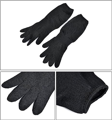 Guantes anticortes de nivel 5 con malla de acero inoxidable para cocina, pack de 4 pares 4