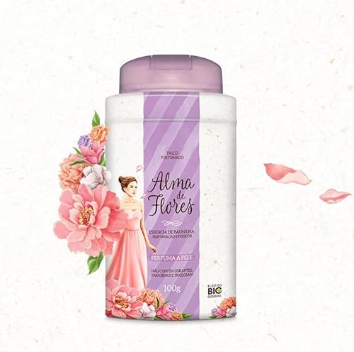Talco Perfumado Alma de Flores Baunilha de 100g., Alma de Flores